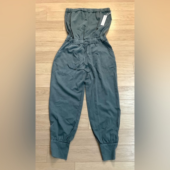 Young Fabulous & Broke Reeve Jumpsuit Teal Elastic Waist Chambray - Picture 6 of 11